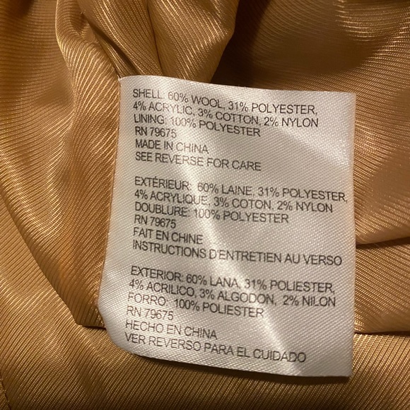 MICHAEL Michael Kors Wool Coat -Dark Camel size PM NEW WITH TAGS - Picture 14 of 16